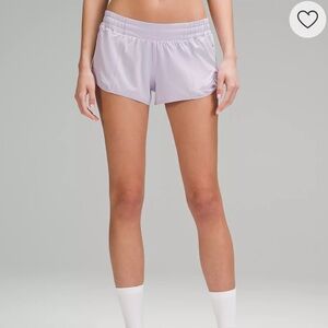 Lululemon Hotty Hot Low Rise Lilac Ether Shorts